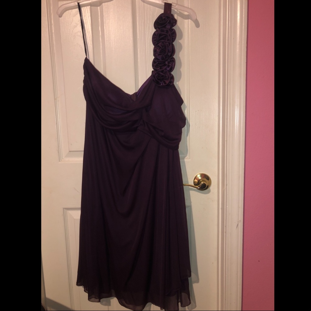 Purple one strap dress